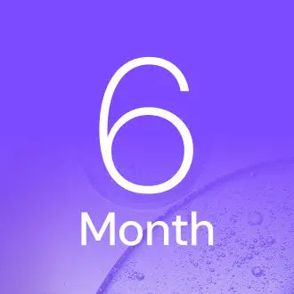 Emagene Life 6 Month functional medicine plan promo on purple background with bubbles