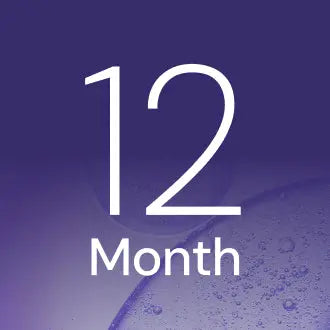 Emagene Life 12 month functional medicine plan graphic with purple background