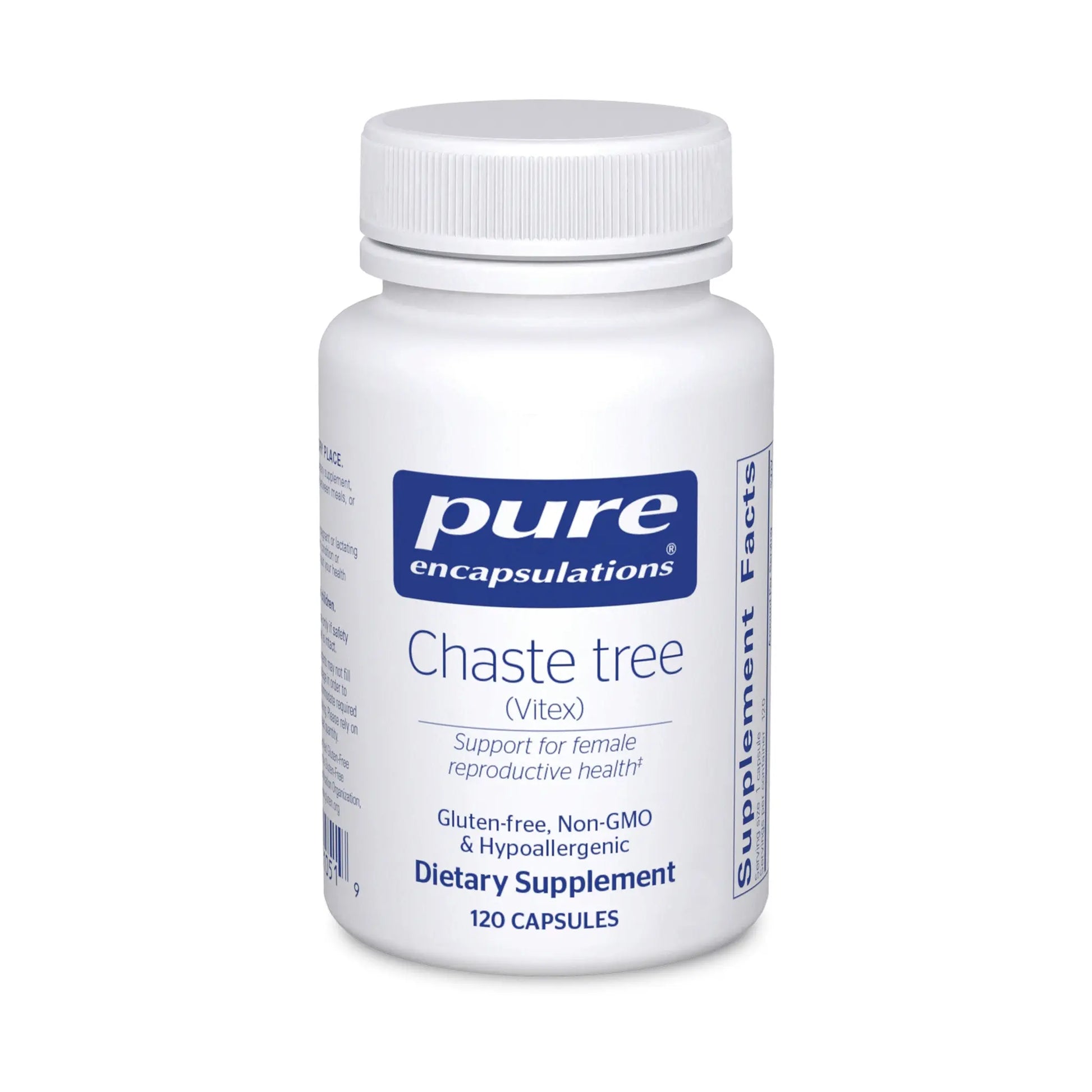Pure Encapsulations Chaste Tree Vitex supplement bottle, 120 capsules, functional medicine Malaysia