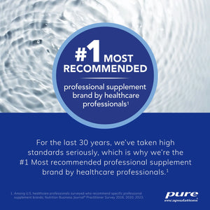 Pure Encapsulations #1 most recommended supplement brand by healthcare professionals badge